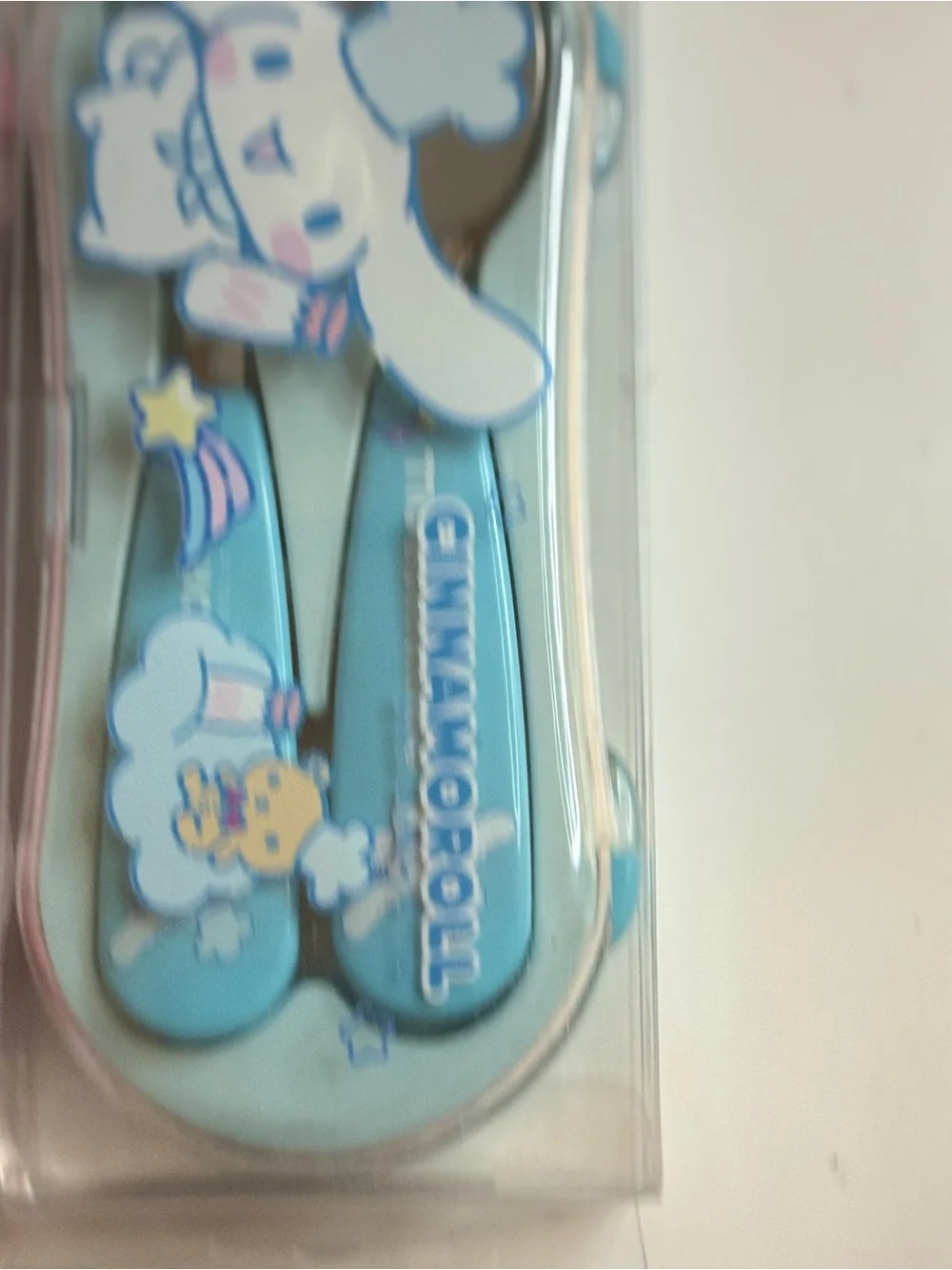Hello Kitty Pink and Cinnamoroll Blue Kids Utensil Sets
